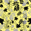 Seamless leaf background. Repeat many times