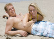 A couple enjoying themselves on the beach