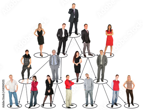 different people taking diverse positions and levels collage.