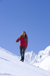 Frau, Winter, Berge