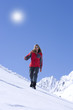 Frau, Winter, Berge, Sonne