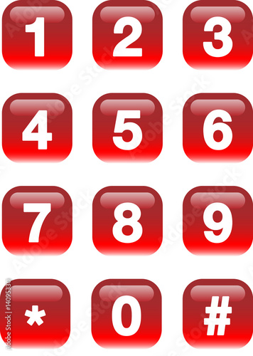 Illustration: Numbers buttons Numbers buttons