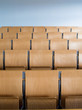 Chairs in university lecture hall Chairs in university lecture hall