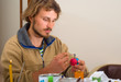 Painting Easter egg