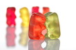 gummy bears dancing at a party