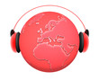 music earth with headphones