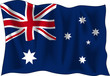 Waving flag of Australia isolated on white Waving flag of Australia isolated on white