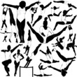 athletic and gymnastics vector