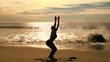 Video: Yoga chair pose on the beach - HD Yoga chair pose on the beach - HD