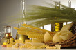 Varietà di pasta italiana con olio d oliva