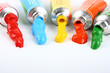 Geöffnete Acrylfarben