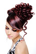 creative multicolored hairstyle
