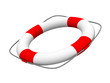 Lifebuoy on a white background. Isolated 3D image