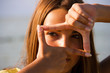 gestures young girl