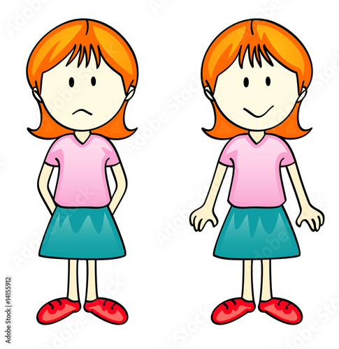 cartoon girl child. Cartoon girl