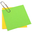 trombone sur double post-its en papier recyclé trombone sur double post-its en papier recyclé