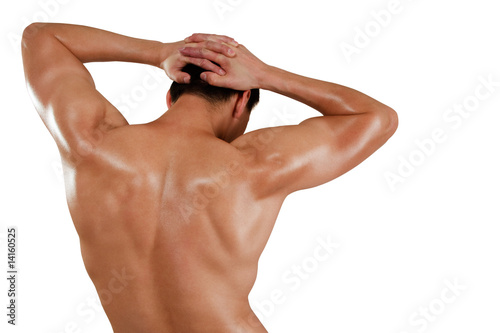 Muscular strong man Muscular strong man