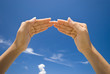 Photo: hand symbolizing house hand symbolizing house