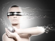 Female robot. Nanotechnology concept Female robot. Nanotechnology concept