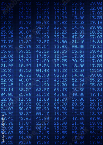 Illustration: Financial display Financial display