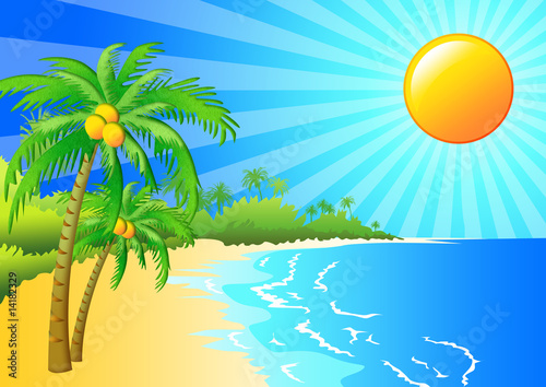 Illustration: Tropical island Tropical island