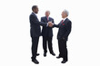 Businessmen shaking hands, cut out