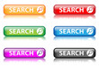 "Search" buttons (various colours with reflection)
