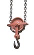 Chain pulley arrangement of a crane