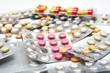 lot of pills at the packages