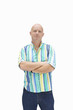 man standing with arms folded, cut out