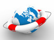 Planet protection. Isolated 3D image