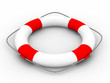Lifebuoy on a white background. Isolated 3D image