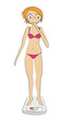femme balance poids