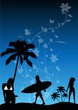 Party Flyer Poster Beach Audience Happy Dance Party Flyer Poster Beach Audience Happy Dance