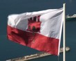 Gibraltar flag zooming out to show Spain Gibraltar flag zooming out to show Spain