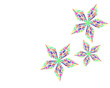 abstract bright glass flower mosaic
