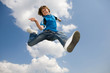 Happy jumping boy Happy jumping boy