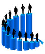 Illustration of business people and graph Illustration of business people and graph