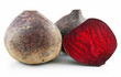 Ripe Sliced Beet Isolated on White
