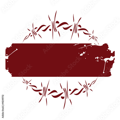 barbed wire banner