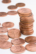 pile of U.S. pennies pile of U.S. pennies