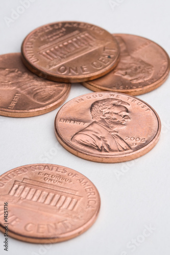 Photo: five US cents five US cents