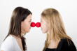 Clowns face to face