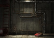 grunge industrial pipe wall