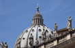 Michelangelo's Dome With Statues Saint Peter's Basilica Vatican