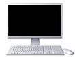 Contemporary desktop computer with blank screen