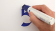 zahl ziffer schreiben fünf hand stift