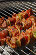 Foto: Grill mit Fleisch und Spießen Grill mit Fleisch und Spießen