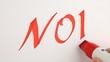 wort  schreiben neuen hand stift nein