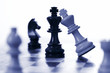 Chess white king attacks black king